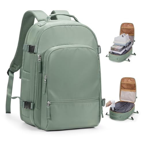 coofay Vacuum Backpack Travel with Pump Vacpack Backpack with Vacuum System Travel Compression Backpacks for Women Mochila De Viaje Carry on Luggage - color: B-army Green