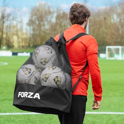 FORZA Mesh Ball Backpack | Carry & Store up to 12 Size 5 Soccer Balls with Ease - Ideal for Coaches, PE Teachers, and Players