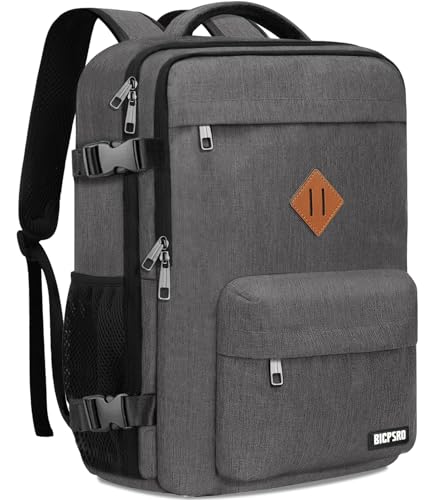 Travel Backpack for Women,Carry On Bag for Airplanes,Large Personal Item Travel Bag Flight Approved,Waterproof 17.3 Inch Laptop Backpack Business Work Backpacks Men Mochila De Viaje,Grey - color: C5-grey3, size: 17.3 Inch