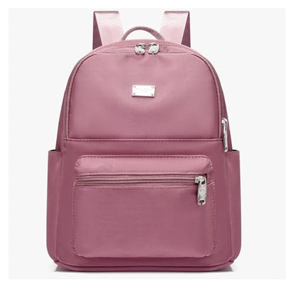 Backpack with Casual Aesthetic Daypack Simple Laptop Bag Waterproof Travel Rucksack for Women(Deep Pink) - color: Deep Pink