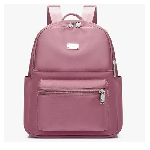 Backpack with Casual Aesthetic Daypack Simple Laptop Bag Waterproof Travel Rucksack for Women(Deep Pink) - color: Deep Pink