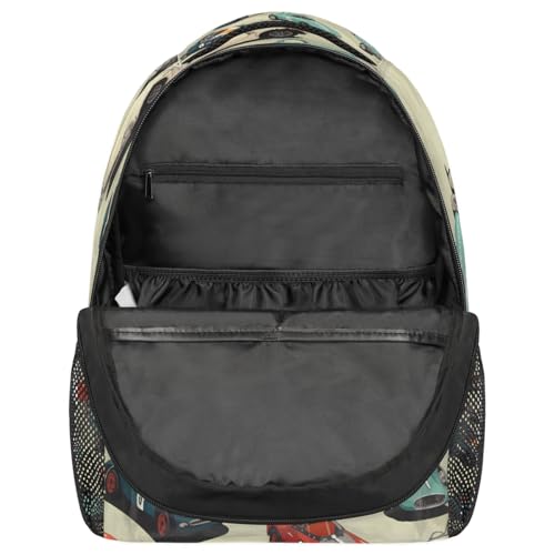 Kids School Backpack Cool Race Cars Pattern Large Bookbag for Elementary Students Boys Girls Lightweight Travel Casual Daypack Water Resistant Outdoor Hiking Sport Rucksack - color: Cool Race Cars Pattern