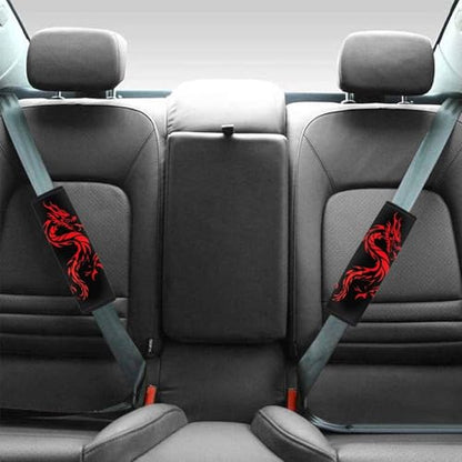 Forchrinse Red Dragon Car Seat Belt Cover Pads,Soft Seatbelt Shoulder Pads 2 Pack, Safety Belt Strap Pad Protector for Adults and Children - color: Red Dragon