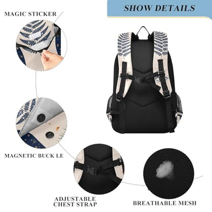 ALAZA Moon Sun Stars Witchy Laptop Backpack Purse for Women Men Travel Bag Casual Daypack with Compartment & Multiple Pockets - color: Witchy