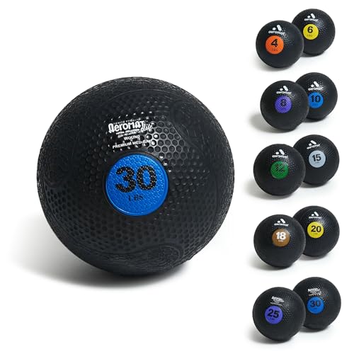 Aeromat Extreme Elite Medicine Balls for Exercise - 10" Diameter Workout Ball, Weighted Balls for Exercise, Weight Ball, Color-Coded Med Balls - color: Blue, size: 30lbs
