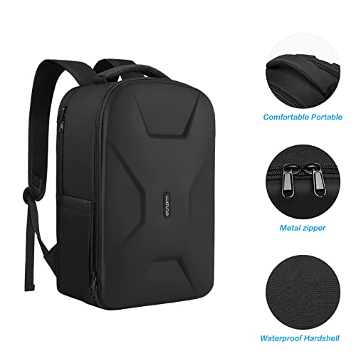 MOSISO 15.6-16 inch 35L Laptop Backpack with USB Charging Port for Women Men, Waterproof Hardshell Travel Business Computer Bag, Anti-Theft Daypack with Luggage Strap, Black - color: Black