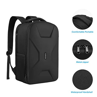MOSISO 15.6-16 inch 35L Laptop Backpack with USB Charging Port for Women Men, Waterproof Hardshell Travel Business Computer Bag, Anti-Theft Daypack with Luggage Strap, Black - color: Black