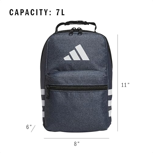 adidas Kids Santiago Lunch Bag - color: Twill Onix Grey/Black/3