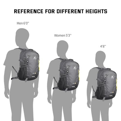 SKYSPER Small Hiking Backpack, 20L Lightweight Travel Backpacks Hiking Daypack for Women Men - color: Lantc20-darkgray, size: 20l