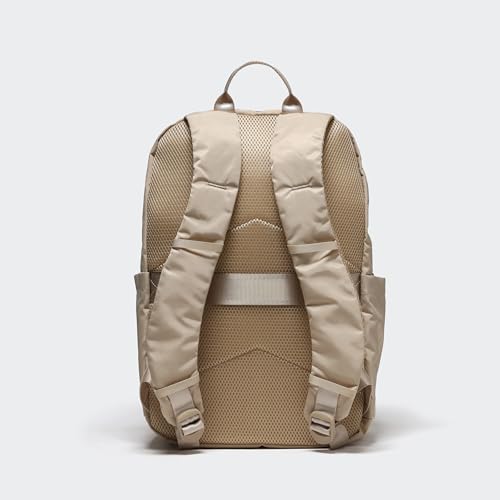 Pander 22L Casual Daypack Everyday Backpack with Luggage Sleeve Smooth Webbing Handle Professional Commuter School Bag, Raw Linen - color: Raw Linen