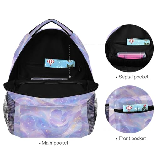 Cute Backpack for Teenager Waterproof Diaper Bag Backpack with Chest Strap Gift Men & Women Burgundy Blue Purple - color: Multicolor04