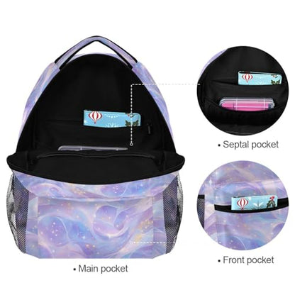 Cute Backpack for Teenager Waterproof Diaper Bag Backpack with Chest Strap Gift Men & Women Burgundy Blue Purple - color: Multicolor04