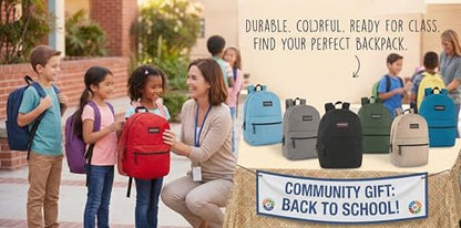 Trail maker Classic 17 inch Backpacks with Adjustable Padded Straps | School Backpacks for Girls, Boys (Blue) - color: Blue