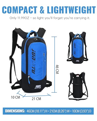 Croogo Hydration Packs,Hydration Backpack with 2L Hydration Bladder,Bicycle Daypack Waterproof Breathable Bag for Climbing - color: Ot04-blue-sd