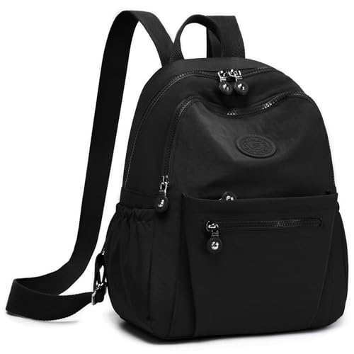 Mini Backpack Purse for Women, Stylish Daypack Shoulder Bag, Small Lightweight Daypack for Work Travle College (A- Black) - color: A- Black