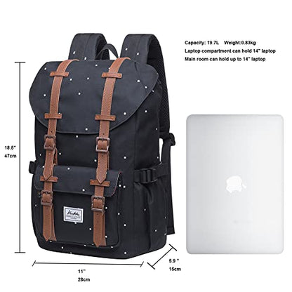 KAUKKO Laptop Outdoor Backpack, Traveling Rucksack Fits 15.6 Inch Laptop(5-7-Blackpoint) - color: 5-7blackpoint