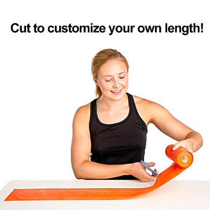 Resistance Band for Working Out | Super Exercise Bands 8,16,24 Yard Bulk Rolls |10 Strengths in Light Medium and Heavy Resistance Bands | Latex Free Workout Bands Including App and e-Book - size: 16 Yards, style: Light +