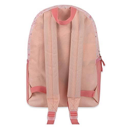 Trail maker 17” Kids Character School Backpacks Plush for Girls with Side Pockets, Padded Straps - color: Plush Starry Hearts