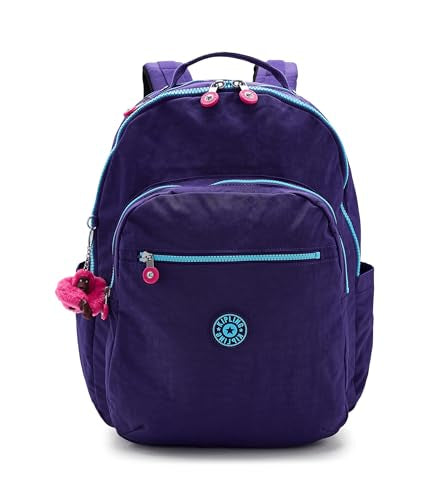 Kipling Women's Seoul Extra Large Bts 17" Laptop Backpack, Durable, Roomy with Padded Shoulder Straps, Built-In Protective Sleeve - color: Vip Purple, size: 13.5''L x 17.75''H x 9''D