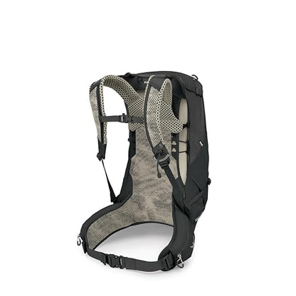 Osprey Stratos 24L Men's Hiking Backpack - Adjustable Daypack with Waterproof Raincover & Bottle Pockets, Raven Black - color: Raven Black, style: 24l
