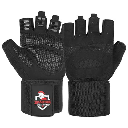 Spartan Gym Gloves for Men & Women – Weight Lifting Gloves with Wrist Support, Full Palm Protection, Breathable Non-Slip Grip for Weightlifting, Workout, Training, Fitness, Crossfit, Exercise - size: Medium