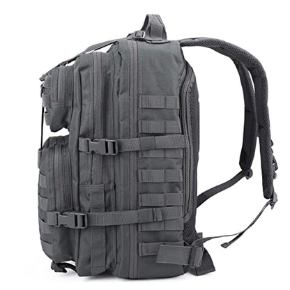 REEBOW GEAR Tactical Backpack for Men Military Tactical Bag Pack Army Molle Survival Bags Backpacks - color: Gray