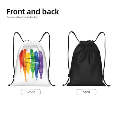 Rainbow Pride LGBT Drawstring Backpack Bag Sport Gym Dance Beach Travel Sackpack for Women Men - color: Lgbt_ddd00650