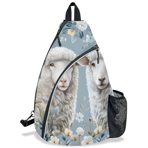 Pickleball Bag for Women Men Adjustable Crossbody Sling Backpack Hold Pickleball Paddle Water Bottle - color: Multicolor 3