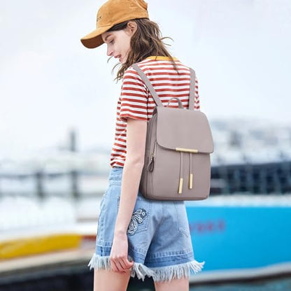 KKXIU Trendy Leather Backpack Purse for Women and Ladies Shoulder Travel Daypacks Bags (A-Pink) - color: A-pink, style: Backpack