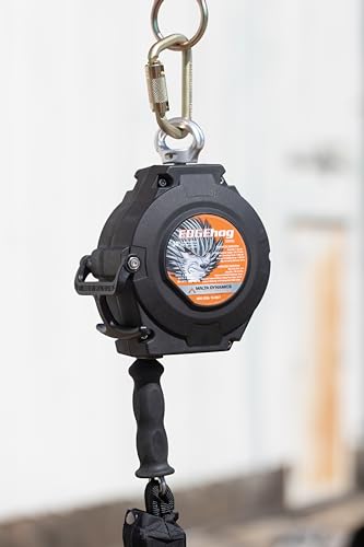 Malta Dynamics Edgehog Self Retracting Lifeline – 30’ Leading Edge Fall Protection Yoyo Cable, Class 2 Retractable Lanyard with Quick-Action Brake, OSHA and ANSI Compliant Safety Lanyard - size: 30 Foot