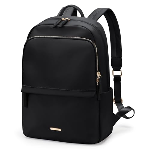 GOLF SUPAGS Laptop Backpack for Women Slim Computer Bag Work Travel College Backpack Purse Fits 14 Inch Notebook (Black) - color: Black, size: 14 Inch