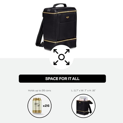 Igloo Premium Soft Sided Coolers | Luxe & South Coast Series | Insulated Cooler Bags - color: 26-Can Backpack LX