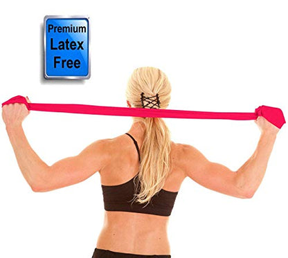 Resistance Band for Working Out | Super Exercise Bands 8,16,24 Yard Bulk Rolls |10 Strengths in Light Medium and Heavy Resistance Bands | Latex Free Workout Bands Including App and e-Book - size: 24 Yards, style: XXX Heavy