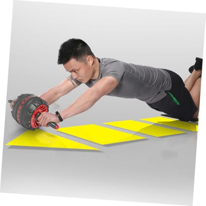 Abdominal Wheel for Fitness with Thickened Anti-Skid Roller and Black Pad Core Strength Trainer for Men and Women Home Gym Workout 7.08X7.08X5.90 Inches