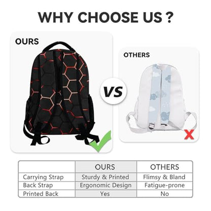 Backpack for Kids - Gamer Backpacks for Boys Ages 10-12, 17 Inch Large Capacity Toddler Book Bag for Elementary Primary School - color: Red