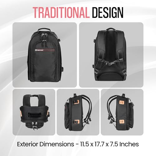 Tamrac Pasadena Camera Backpack for Photographers, DSLR Camera Bag with Laptop Compartment, Professional Photography Backpack, Camera Bag with Tripod Holder System, Travel Camera Carrying Case – Black - style: Pasadena