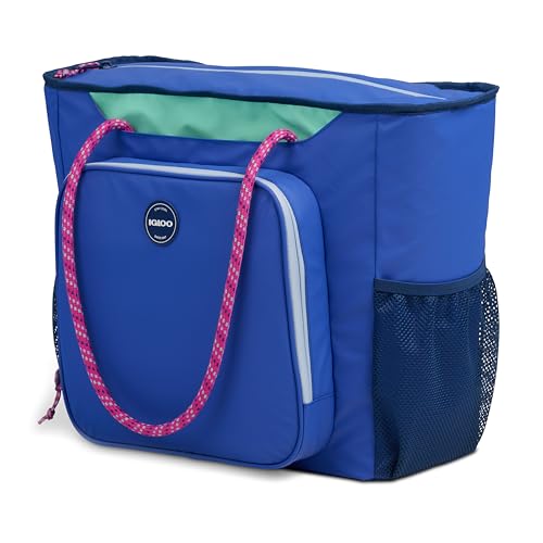 Igloo Soft Cooler Bag | Summit Series | Insulated Cooler Tote | Backpack Cooler - color: Electric Indigo 30 Can