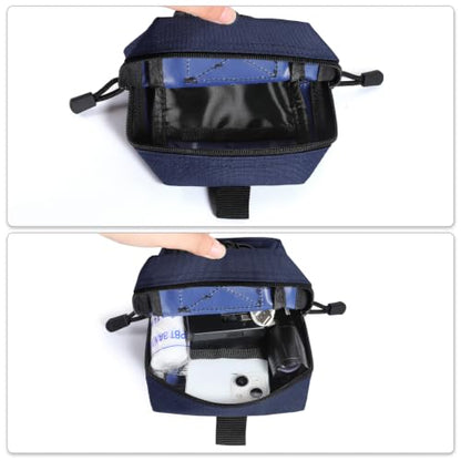 FRTKK 2 Pack Molle Pouches - Tactical Compact Water-Resistant EDC Pouch Bag Small Utility Pouch - color: 2 Pack - Blue
