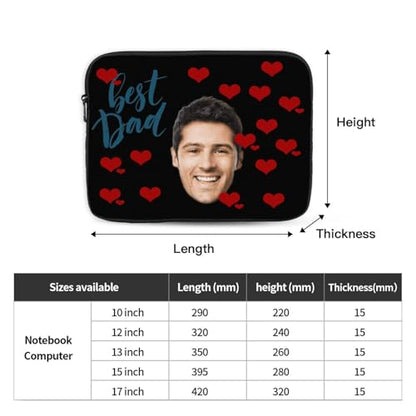 Design Laptop Sleeve with Your Own Picture Text Pattern, Laptop Case Sleeve Customization, Custom Briefcase Carrying Cover with Image Text Logo, Customized Tablet Bag, Darkbrown, 17" - color: DarkBrown, size: 17"