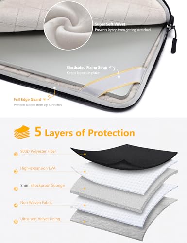 HYZUO 13 Inch Laptop Bag Sleeve Case for MacBook Air 13 M5 M4 M3 M2 M1 A3449 2026-2018, 13" MacBook Neo 2026 A3404, MacBook Pro 13 M2 M1 2026-2016, iPad Pro/Air 13, Surface Pro, XPS 13, Black - color: Black, size: 13 Inch