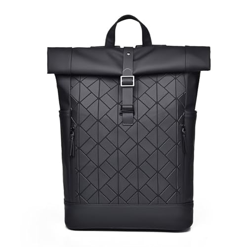 FANDARE Large Capacity Backpack for Men Women PU Waterproof Laptop Backpack Anti-Theft Design Breathable Back Support for Travel Hiking Work & Daily Commute Black A - color: Black a