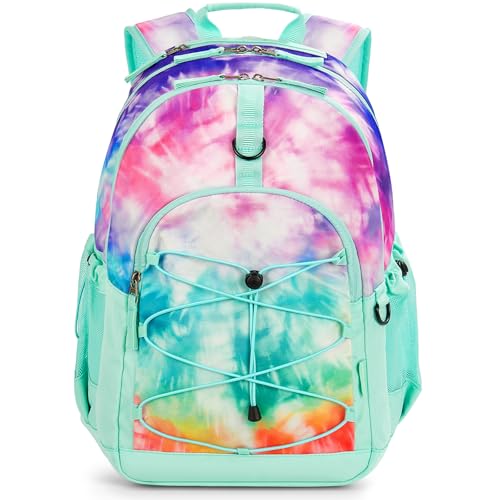 Choco Mocha Tie Dye Backpack for Teen Girls, Travel School Backpack for Girls Middle School Large Bookbag 18 Inch, Teal Green - color: Teal-tie Dye