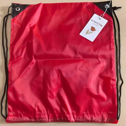 CAIHONG 100 Pack Drawstring Bags Bulk, Red Bulk Draw string Backpacks Cinch Snack Gym Draw String Bags for Women Men (Red,100Pcs) - color: Red