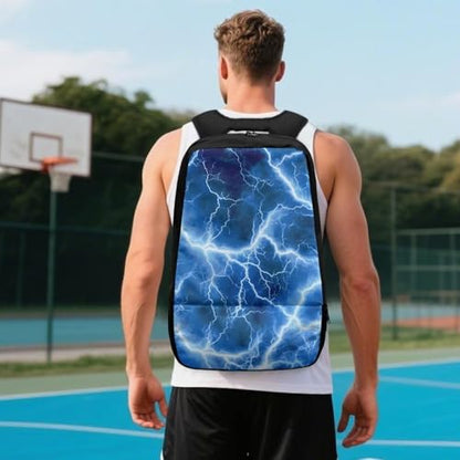 Basketball Backpack With Separate Ball Compartment And Shoes Fit Basketball Volleyball Football - color: Lightning