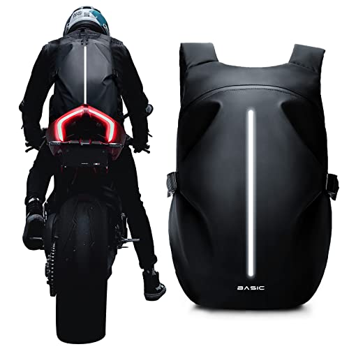 Motorcycle Backpack, Motorcycle Backpacks for Men and women, Waterproof Motorcycle Backpack, Helmet Bag Bookbag for riding, Outing - color: D-black-small