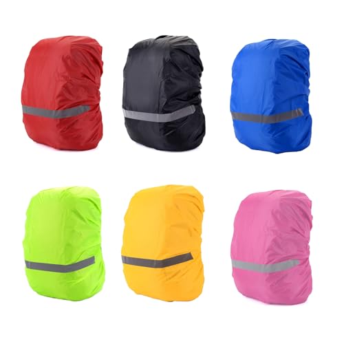 Water Rain Covers for Backpack Rucksack Rain Covers Rainproof Protector with Reflective Strips Bag Rain Covers - color: Black Color-L