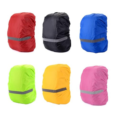 Water Rain Covers for Backpack Rucksack Rain Covers Rainproof Protector with Reflective Strips Bag Rain Covers - color: Black Color-L