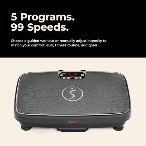 Sunny Health & Fitness Fitboard Vibration Platform Exercise Machine with Multiple Speed Settings and Vibration Modes for Multipurpose Workouts - size: 2D