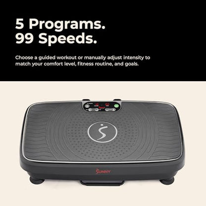 Sunny Health & Fitness Fitboard Vibration Platform Exercise Machine with Multiple Speed Settings and Vibration Modes for Multipurpose Workouts - size: 2D