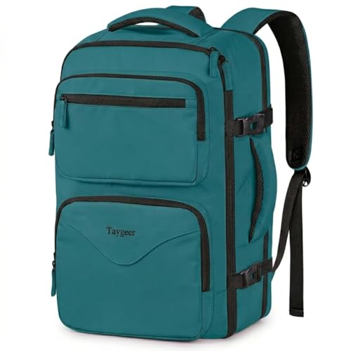 Taygeer Travel Personal Item Bag 18 x 14 x 8 Inches, Under Seat Carry on Backpack for Women with Water Bottle Pocket, Shoe Pouch and TSA Approved Laptop Compartment Fits 15.6 Inch Laptop, Peacock Blue - color: Peacockblue